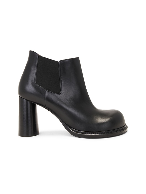 ロングブーツ BOTTEGA VENETA Black Leather Cliff Ankle Boots Bottega Veneta Cliff Ankle Boot in Black | FWRD