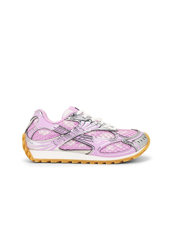 Bottega Veneta Orbit Sneaker in Gloss & Silver | FWRD