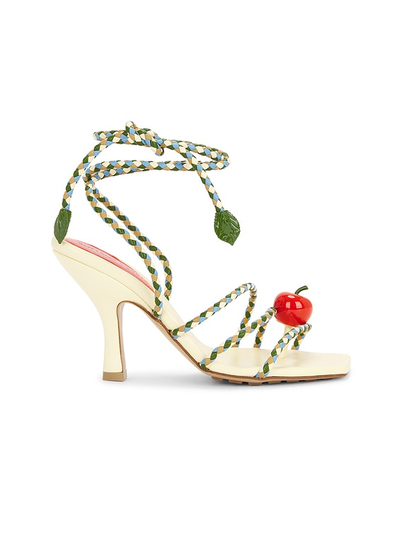 Bottega Veneta Adam Lace Up Sandal in Buff Winds, Avocado Bottega Veneta Adam Lace Up Sandal in Buff Winds, Avocado