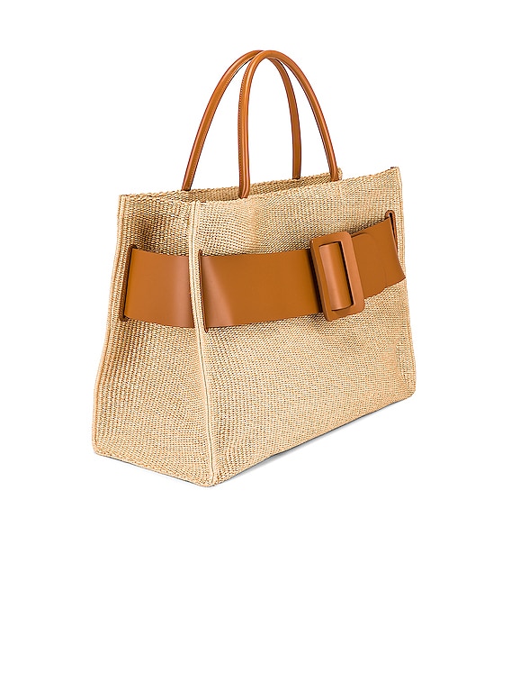 Boyy Bobby 50 Natural Raffia Bag in Pecan | FWRD