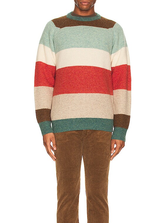 Beams Plus Crew Multi Stripe 5G in Multi | FWRD