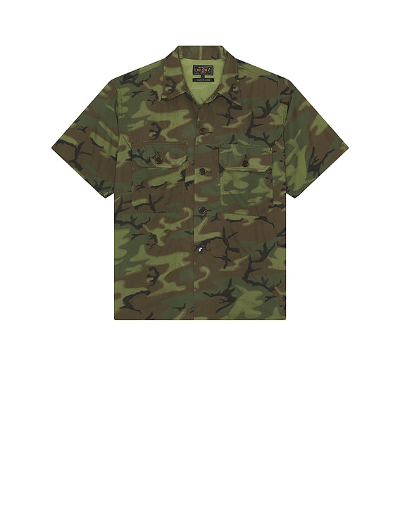 トップス BEAMS PLUS MIL-SHT Mesh Camo Jacquard Beams Plus Mil-Sht Mesh Camo Jacquard Mapping Print in ERDL