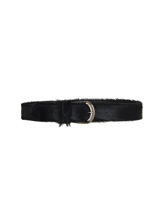 Basketcase Mohair Fastener Belt in Black | FWRD display picture 1