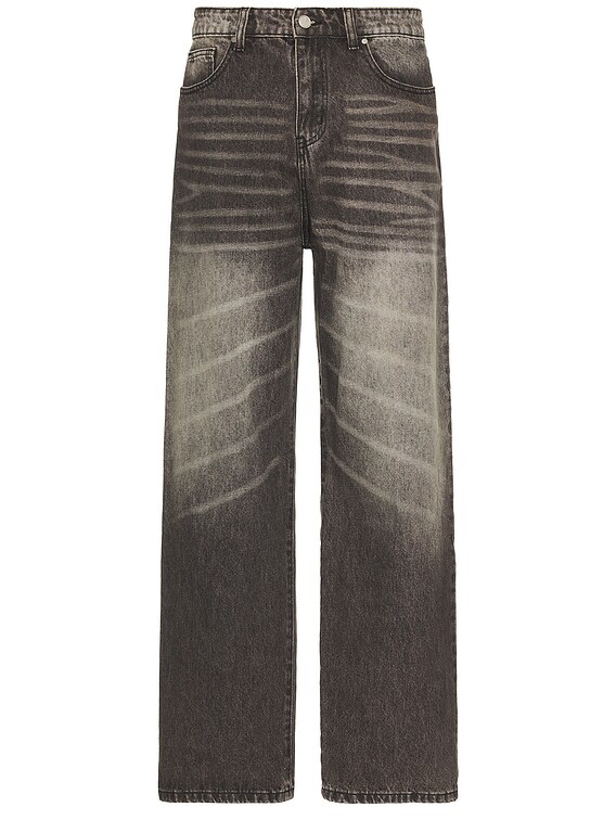 新製品情報も満載 Lax Basketcase Baggy Black Faded in Jeans Wash Whisker Denim パンツ