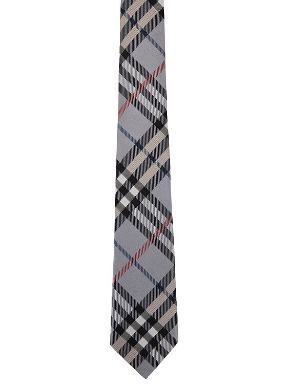 Burberry 7cm Regular Tie in Glacier IP Check | FWRD Burberry 7cm Regular Tie in Glacier IP Check | FWRD