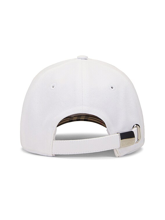 Burberry White Denim Hat in White | FWRD