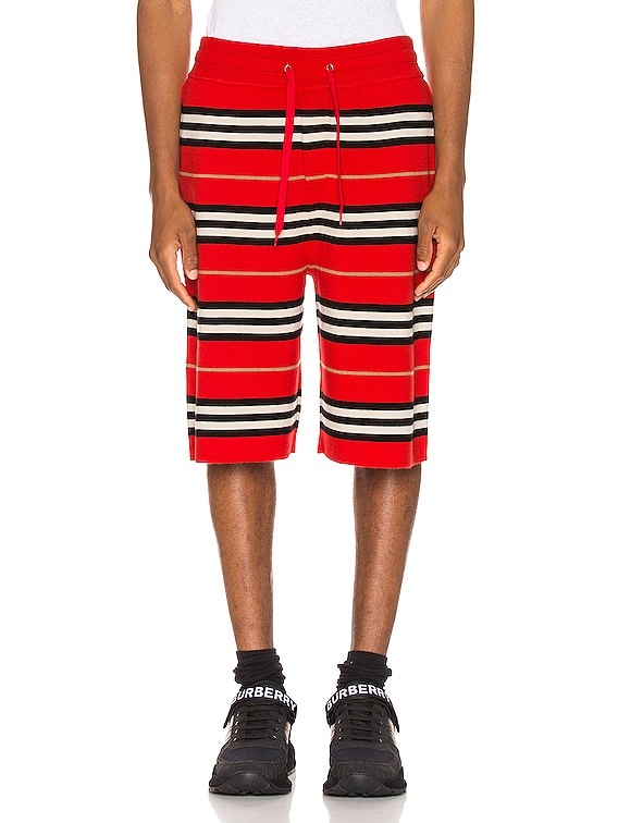 red burberry shorts