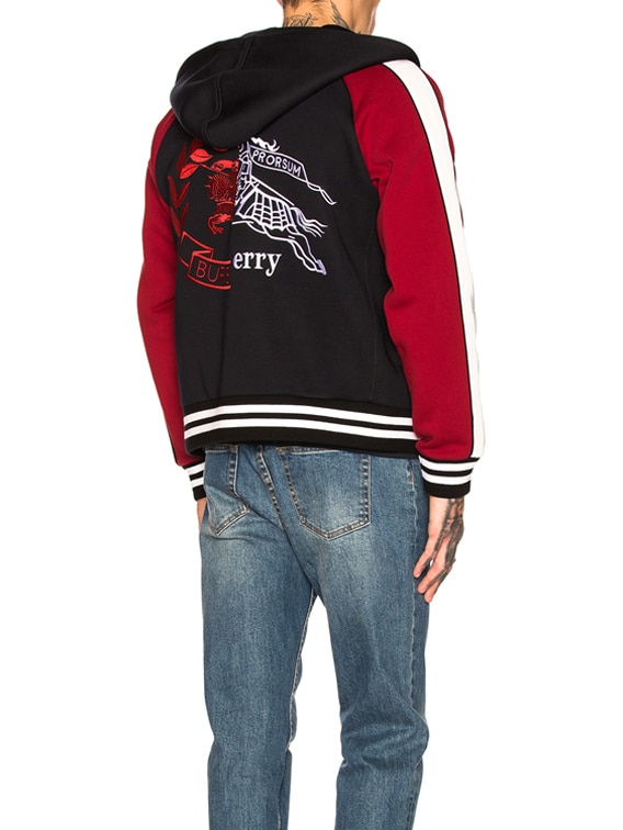 Burberry Scarborough Varsity Hoodie in Navy | FWRD