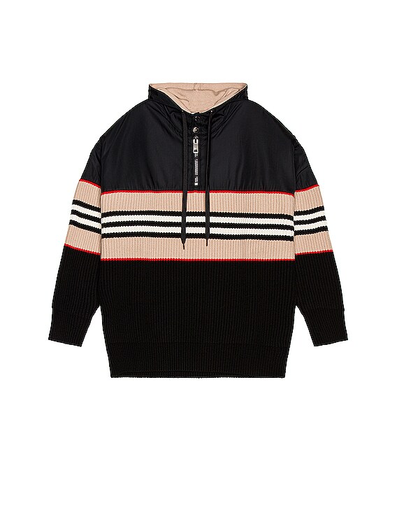 【送料&関税込】Burberry Rib Trim Hooded Sweater Burberry Zip-up hoodie featuring ribbed finish | The Fashion