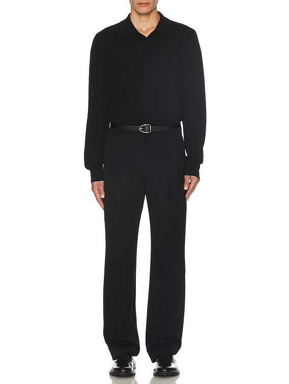 Burberry Uniform Longsleeve Polo in Black | FWRD