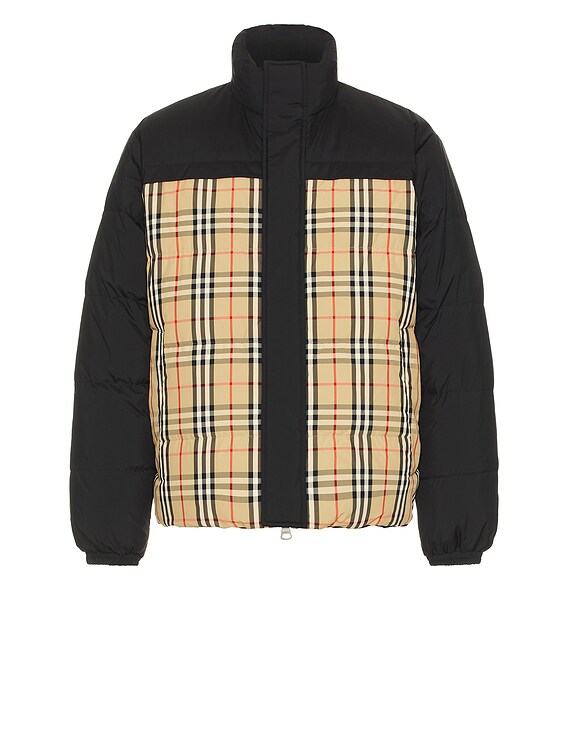 Burberry Oakmere Puffer Jacket in Archive Beige Check | FWRD