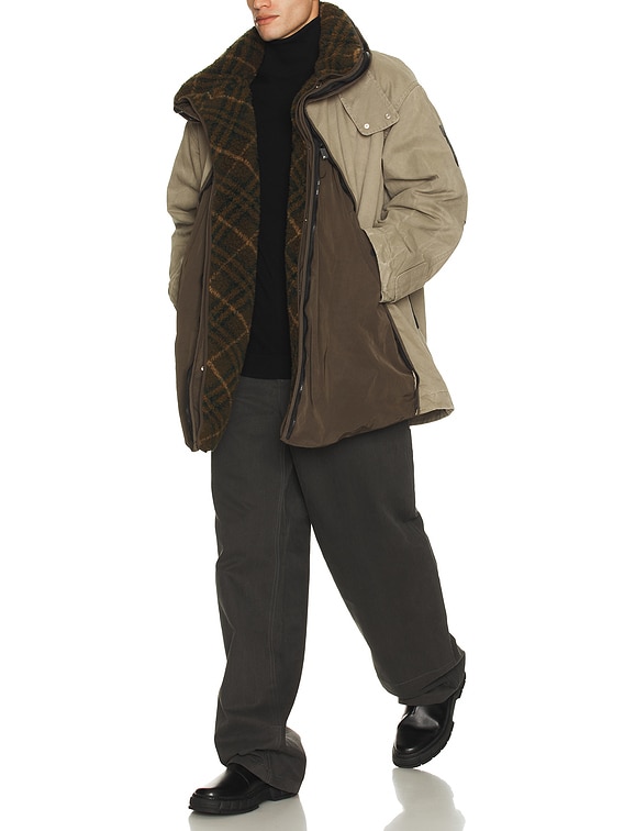 Burberry Washed Zip Layer Parka in Mink | FWRD