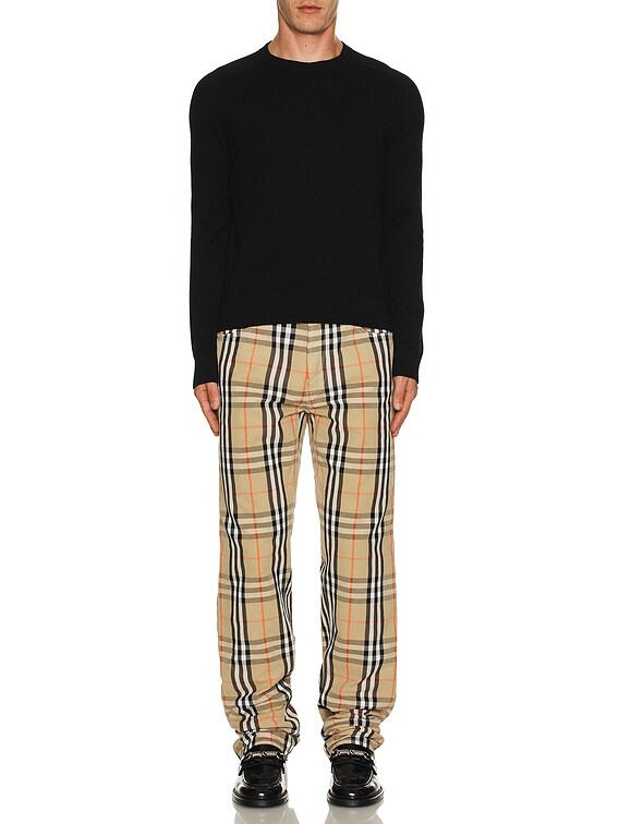 Burberry Icon Check Trouser in Sand IP Check | FWRD