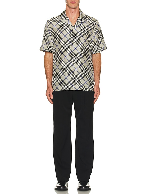 BURBERRY チェック小ショルタハック 8105767B9629 LICHEN Burberry Check Shirt in Lichen | FWRD