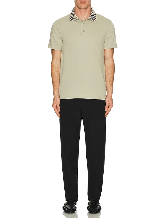 Polo With Check Collar