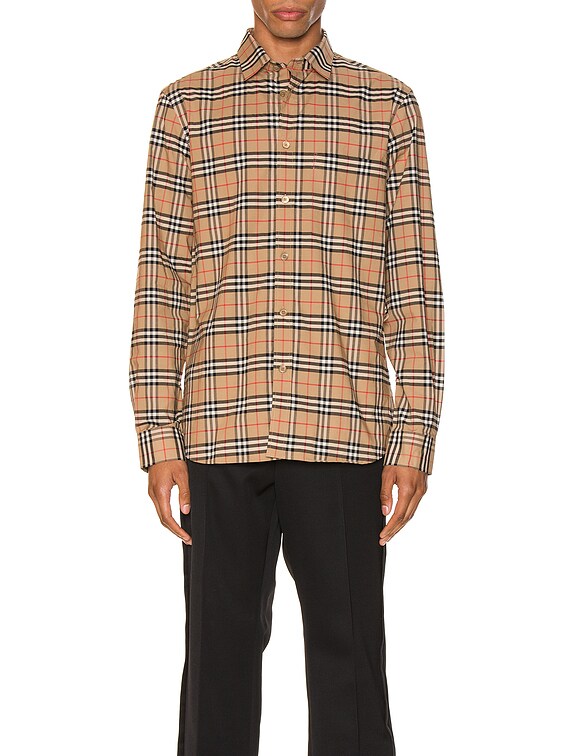 Small Scale Stretch Check Shirt