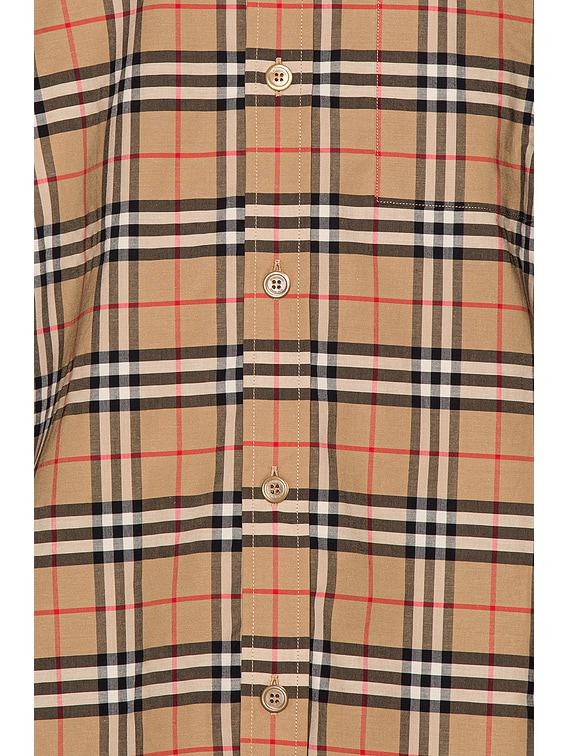 Burberry camel check clearance shirt