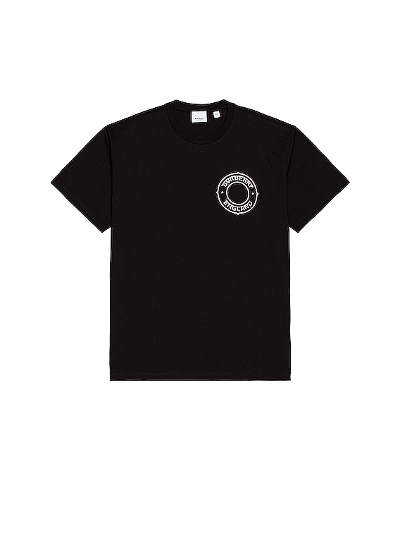 Burberry Circle Logo Tee in Black | FWRD