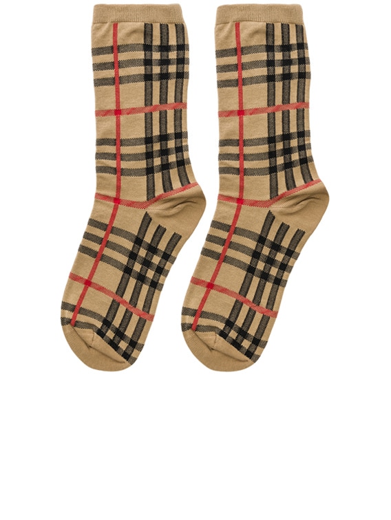Burberry Vintage Check Socks in Antique 