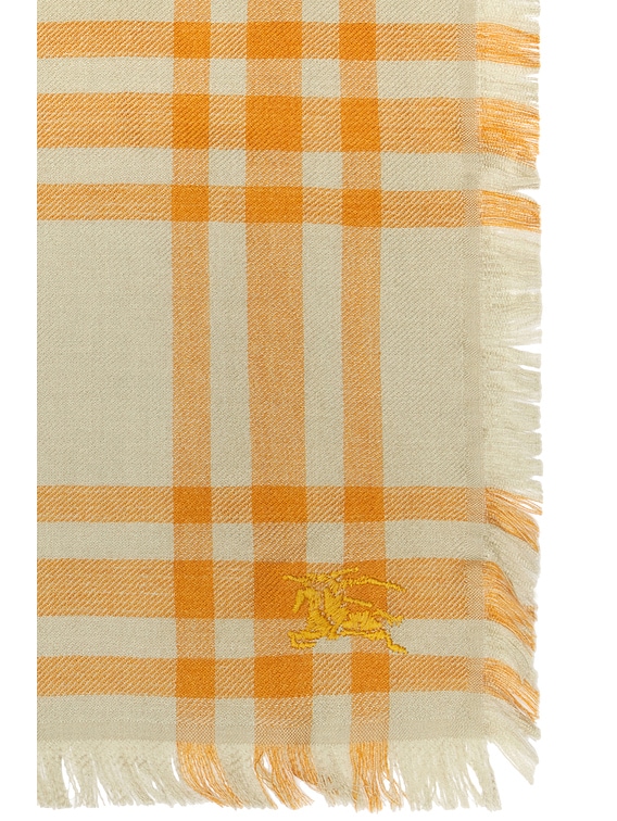 Burberry Double Face Scarf in Hunter & Pumpkin | FWRD