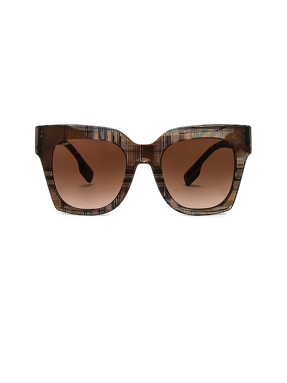 Burberry サングラス - Birch Brown Check & Gradient Dark Brown | FWRD