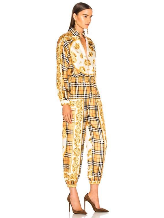 yellow check jumpsuit