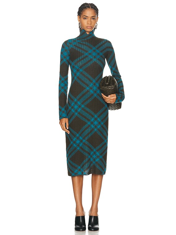 【送料&関税込】Burberry Midi Dress BURBERRY Belted gathered cotton-blend gabardine midi dress