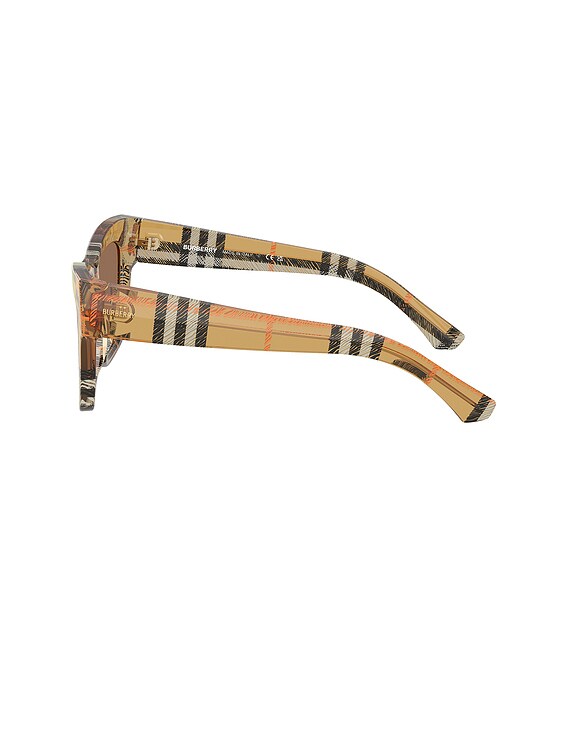 Burberry Check Square Sunglasses in Check Sand | FWRD