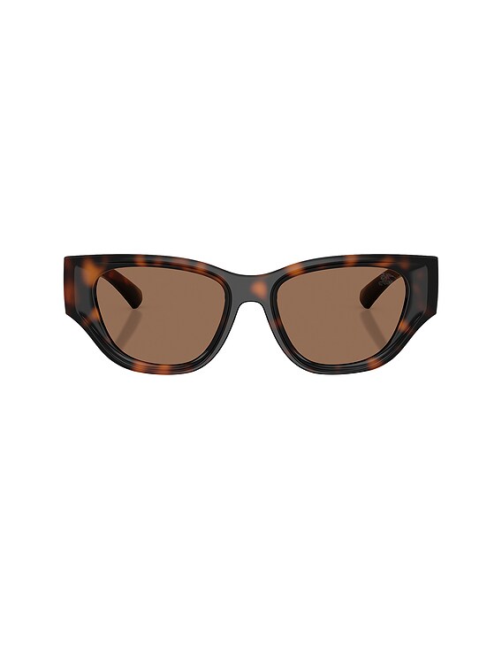 Burberry Rectangular Sunglasses in Dark Havana | FWRD display picture 2