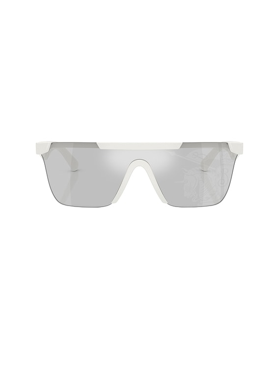 Burberry Flattop Sunglasses in White | FWRD