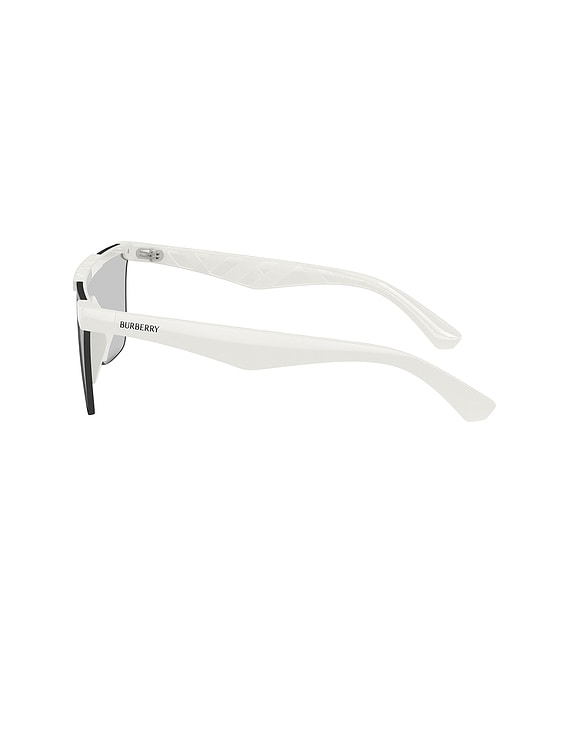 Burberry Flattop Sunglasses in White | FWRD