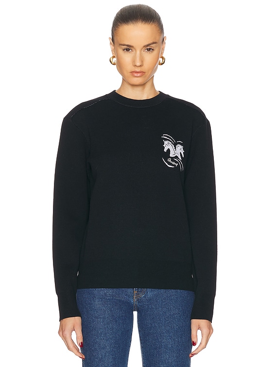 Burberry Crewneck Sweater in Black | FWRD