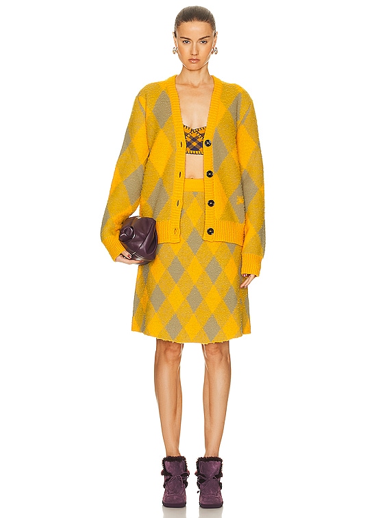 Burberry Brit London Cotton Yellow Cardigan hotsell