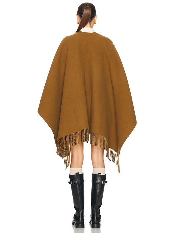 Burberry Fringe Cape in Shrew | FWRD