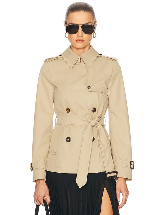 Burberry Belted Trench Coat in Beige | FWRD