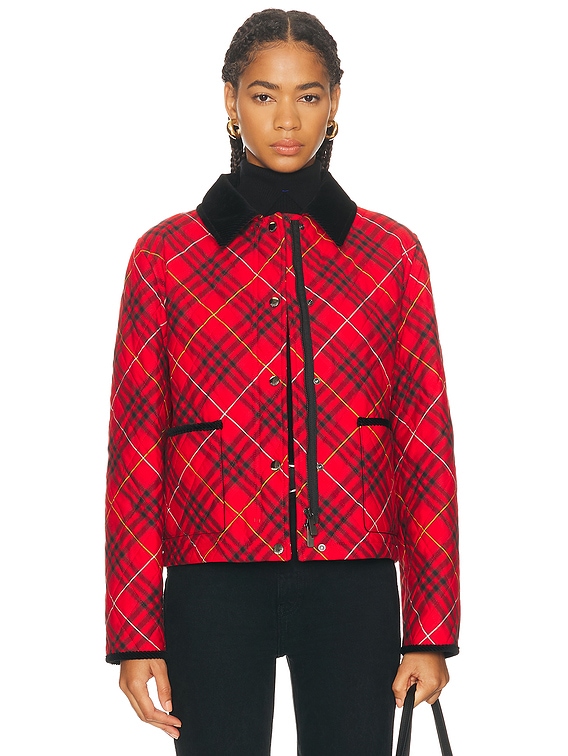 Burberry Oldham Check Coat in Poppy IP Check | FWRD