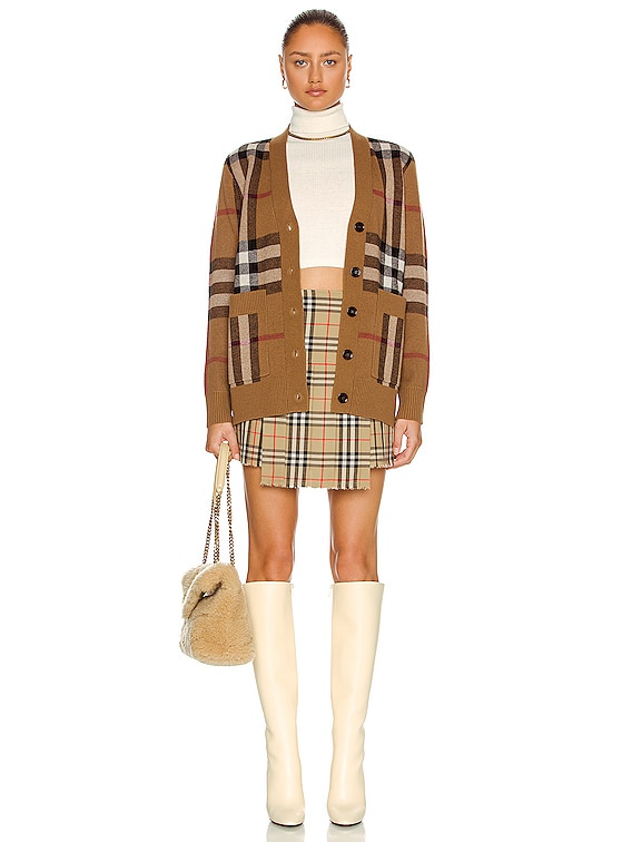 Burberry Zoe Mini Skirt in Archive Beige | FWRD
