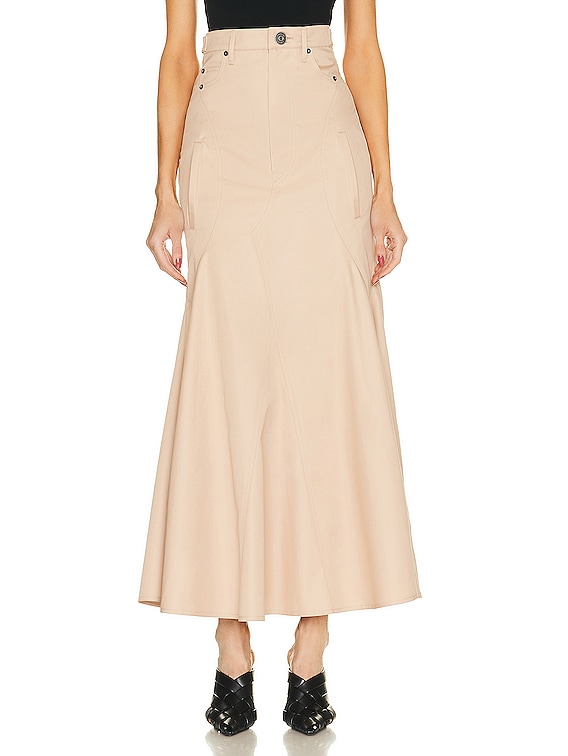 Burberry Maxi Skirt in Pale Nude | FWRD