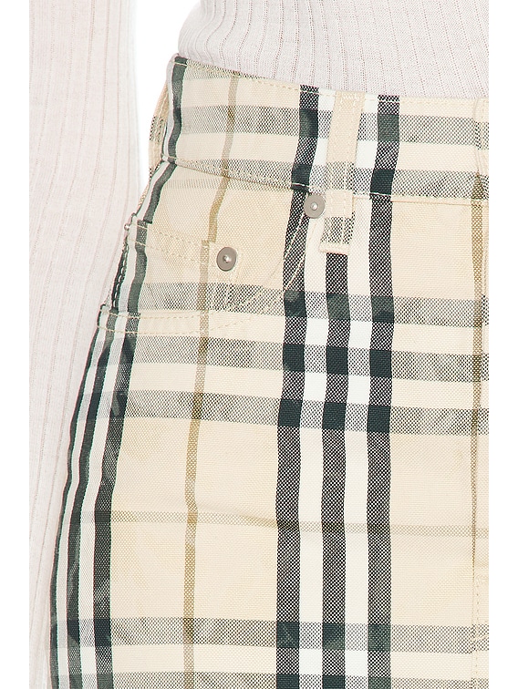 Burberry Denim Mini Skirt in Grain IP Check | FWRD