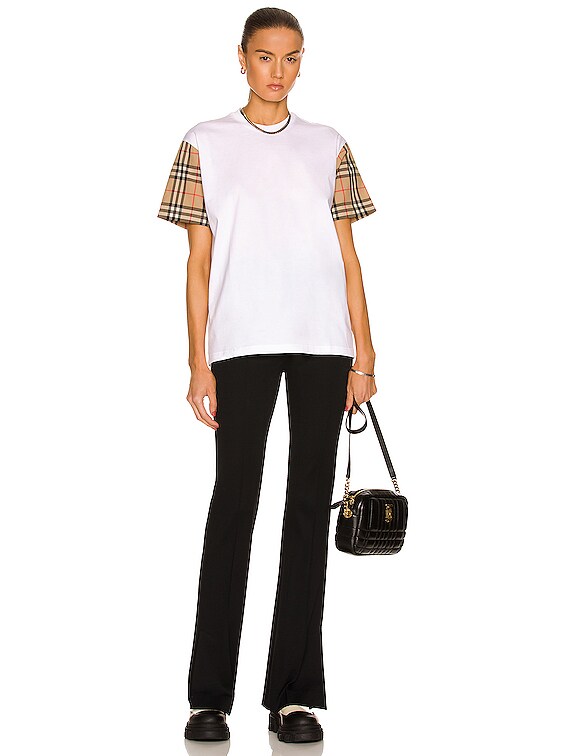 burberry check sleeve t shirt