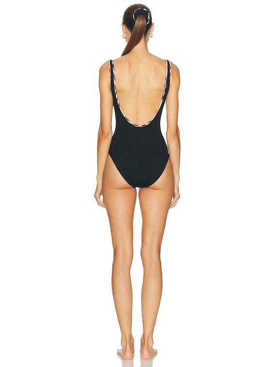 Burberry x Hunza G Faye One Piece Swimsuit in Black | FWRD