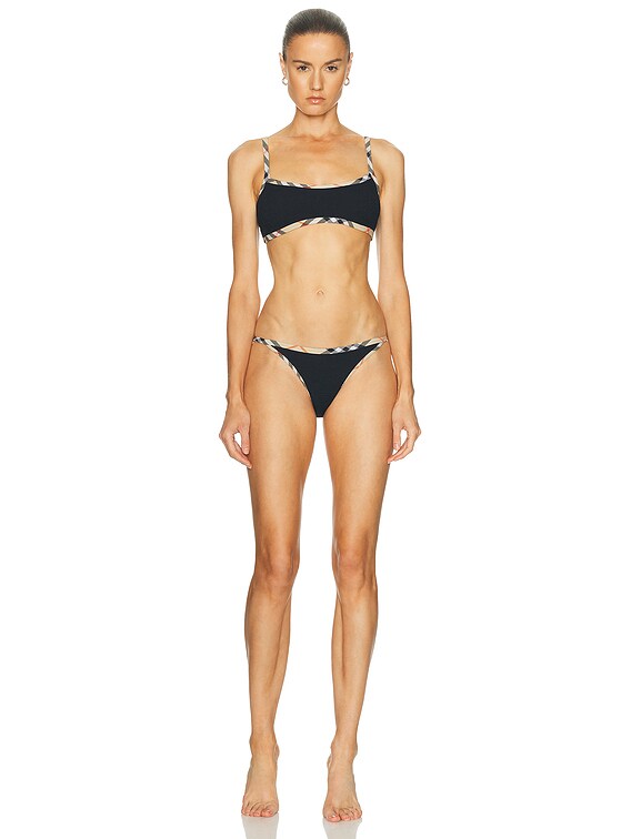 Burberry x Hunza G Tyler Bikini Set in Black | FWRD