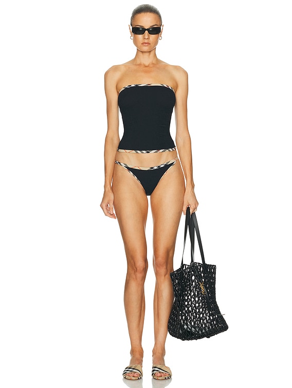 Burberry x Hunza G Tyler Bikini Set in Black | FWRD