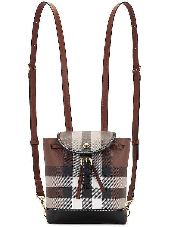 Bags, Brown Checkered Backpack