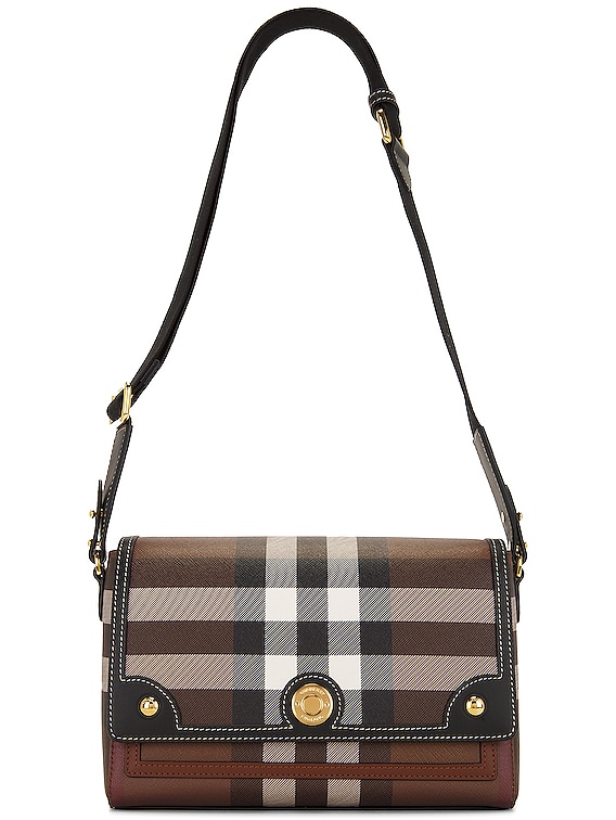 Burberry Note Leather Mini Crossbody Bag in Gray