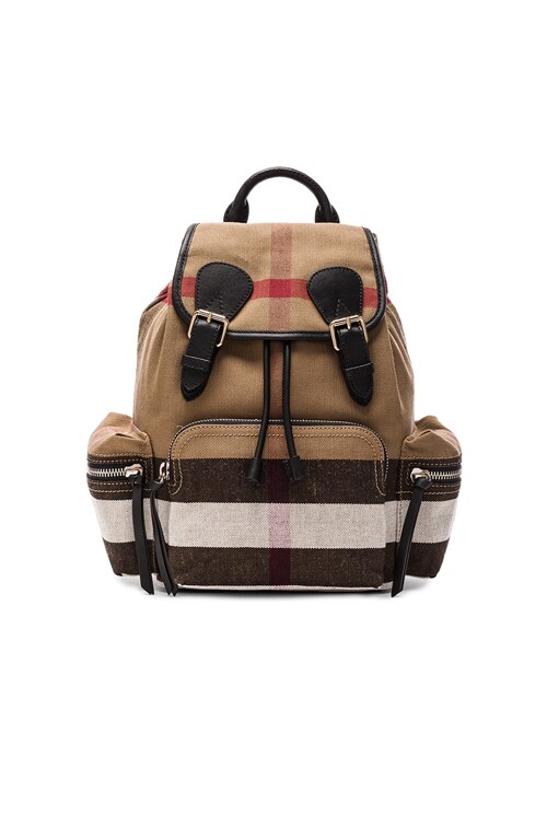 burberry the medium backpack in canvas check and leather Mega Rucksack Black 1728924 FASHIONPHILE Designed for the city Burberry Jeff Check Canvas Backpack