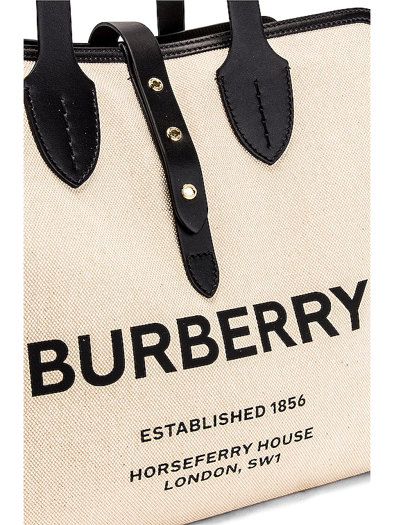 Burberry Soft Belt Tote in Black FWRD