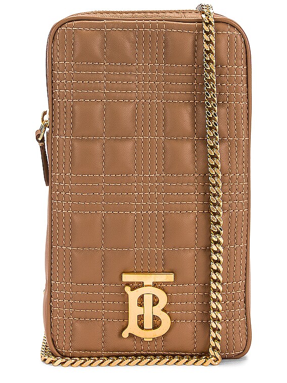 Burberry Lola Mini Vertical Quilted Crossbody Bag