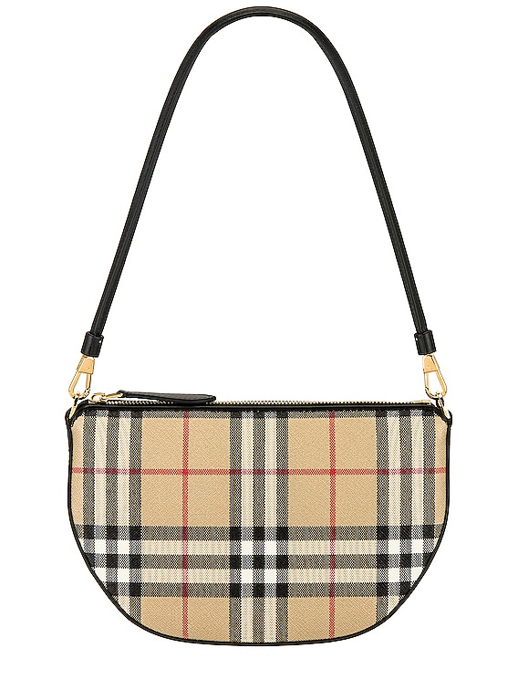 Burberry Olympia Pouch Bag in Archive Beige & Black | FWRD