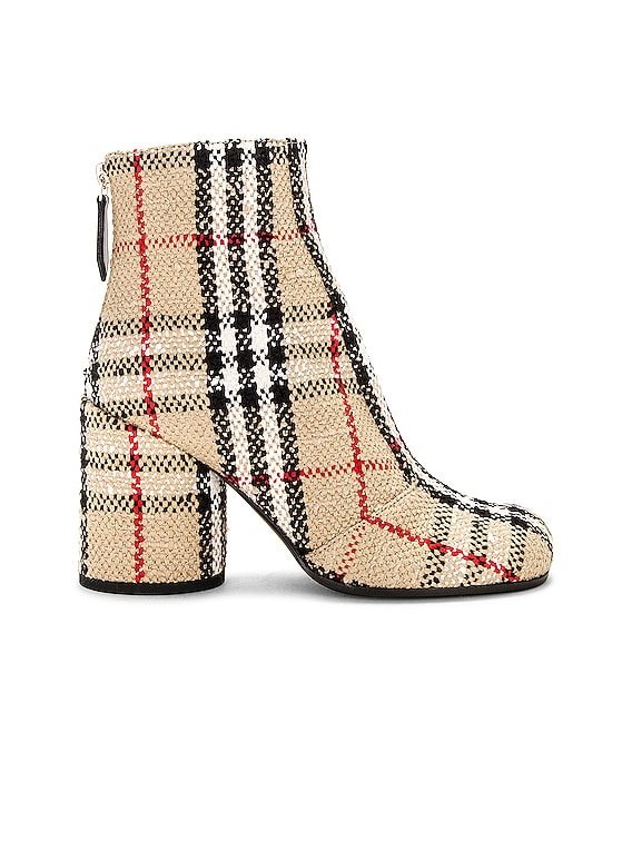 Burberry Anita 85 Low Boot in Archive Beige Check | FWRD